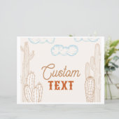 Papier Signe de fête de cowboy modifiable 10x8 (Debout devant)