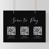 Signe de paiement simple et moderne de numérisatio
