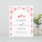 Papier SIGNE DES DONS DE Fraise | Panneau fraise (Debout devant)