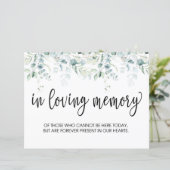 Papier Signe en mémoire d'amour - Mariage Eucalyptus (Debout devant)