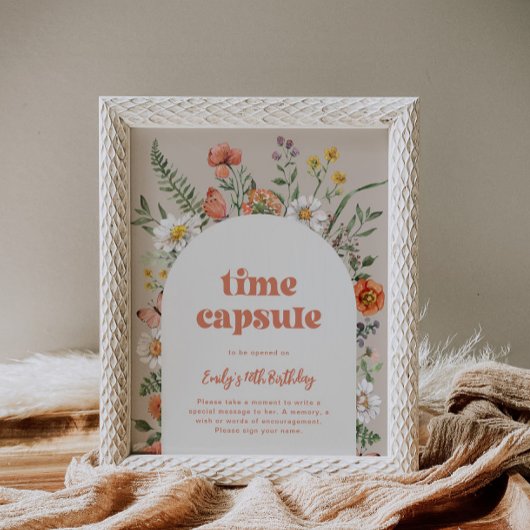 Papier Signe fleur sauvage de l'heure d'anniversaire