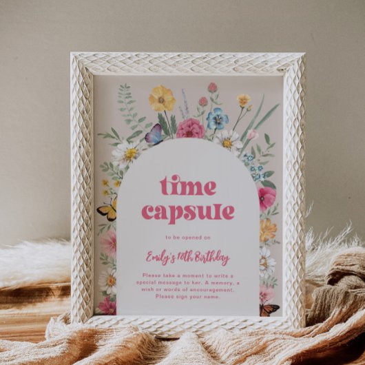 Papier Signe fleur sauvage de l'heure d'anniversaire