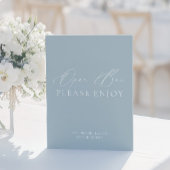 Papier SIGNE Mariage À Bleu et Blanc Dusty Côtier