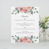 Papier SIGNE Mariage Elizabeth Pink Floral Boissons (Debout devant)