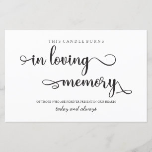 Papier SIGNE Mariage noir et blanc "En mémoire de l'amour