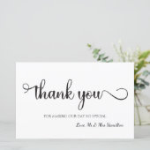 Papier SIGNE Mariage noir Merci (Debout devant)