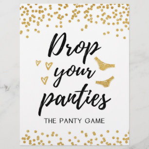 Papier SIGNER Déposez vos culottes jeu, Fête des mariées