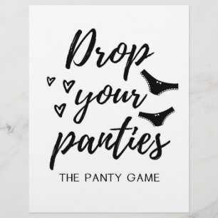 Papier SIGNER Déposez vos culottes jeu, Fête des mariées