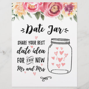 Papier SIGNER pour le jeu Date Jar, Bridal & Wedding show