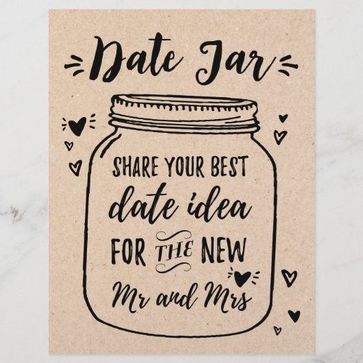 Papier SIGNER pour le jeu Date Jar, Bridal & Wedding show (Devant)