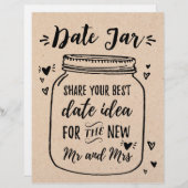 Papier SIGNER pour le jeu Date Jar, Bridal & Wedding show (Devant / Derrière)
