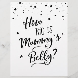Papier SIGNER Quelle est la taille du ventre de maman ? J