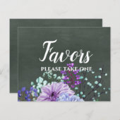 Papier Signes de mariage personnalisés Chalkboard Purple  (Devant / Derrière)