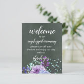 Papier Signes de mariage personnalisés Chalkboard Purple  (Debout devant)