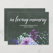 Papier Signes de mariage personnalisés Chalkboard Purple  (Devant / Derrière)