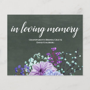 Papier Signes de mariage personnalisés Chalkboard Purple