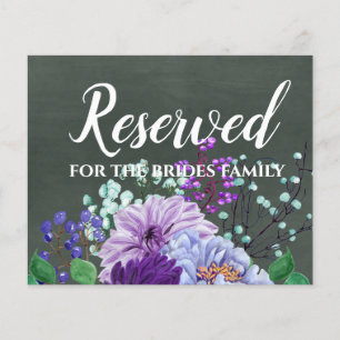 Papier Signes de mariage personnalisés Chalkboard Purple 