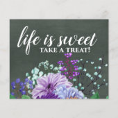 Papier Signes de mariage personnalisés Chalkboard Purple  (Devant)