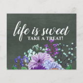 Papier Signes de mariage personnalisés Chalkboard Purple  (Devant)