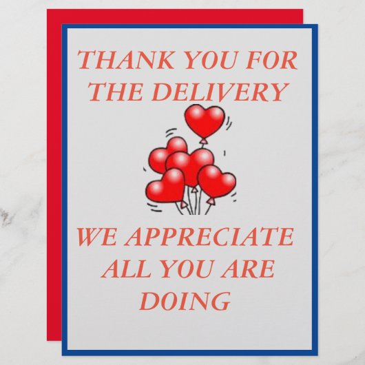 PAPIER SIGNES MERCI (Devant / Derrière)