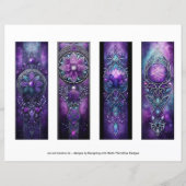 Papier Signet irlandais, Signets celtes violets 1 (Dos)