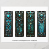 Papier Signet irlandais, Turqoise Silver Celtique Signet (Dos)