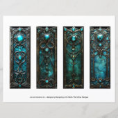 Papier Signet irlandais, Turqoise Silver Celtique Signet (Devant)