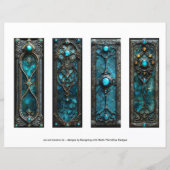 Papier Signet irlandais, Turqoise Silver Celtique Signet (Dos)