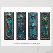 Papier Signet irlandais, Turqoise Silver Celtique Signet (Devant)