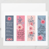 Papier Signets Inspirer des citations pour les femmes (Devant / Derrière)