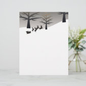 Papier Sihouette de l'arbre et de l'aiguille de père Noël (Debout devant)