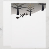 Papier Sihouette de l'arbre et de l'aiguille de père Noël (Devant / Derrière)