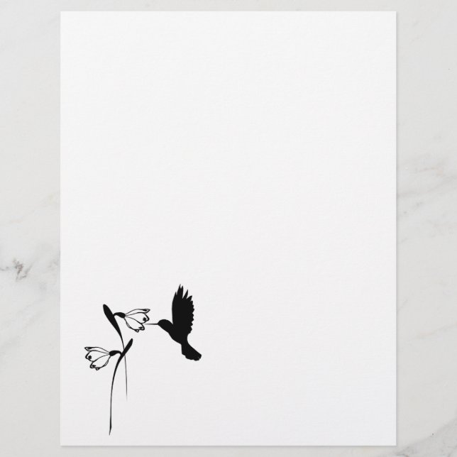 Papier Silhouette de colibri (Devant)