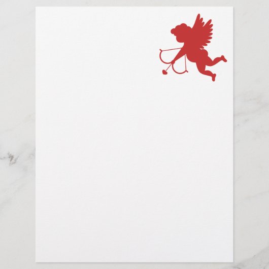 Papier Silhouette de Cupidon rouge (Devant)