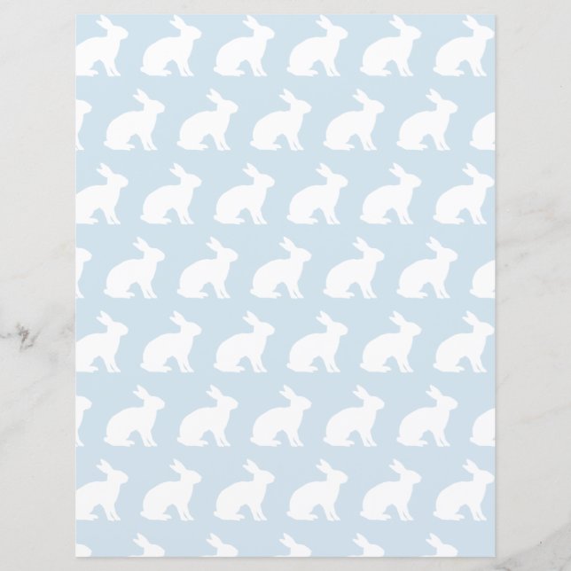 Papier Silhouette de lapin blanc (Devant)