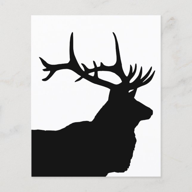Papier Silhouette de tête d'élan (Devant)