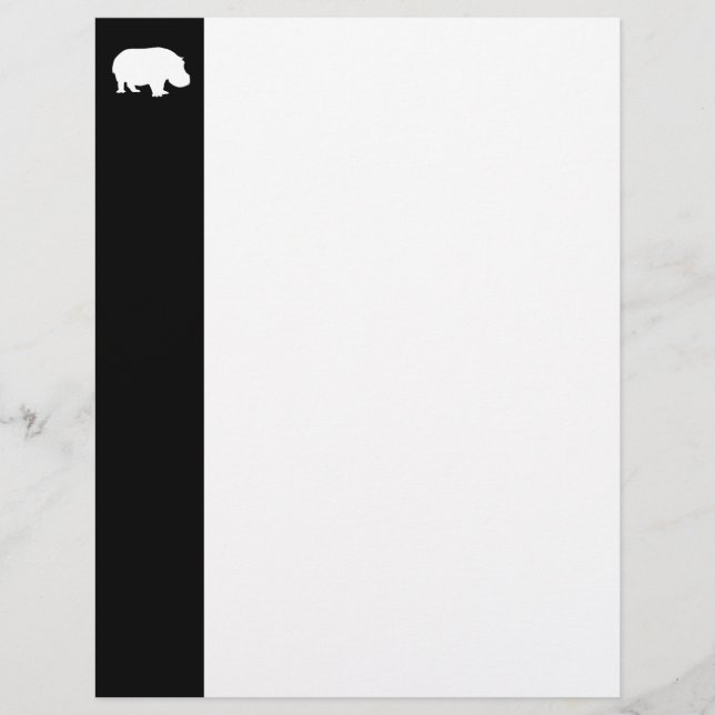 Papier Silhouette d'hippopotame (Devant)