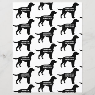 Papier silhouette du nom du labrador
