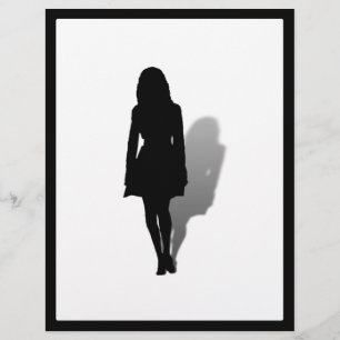 Papier Silhouette femme célibataire