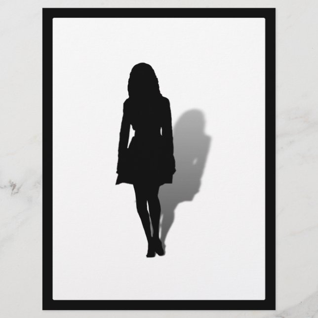 Papier Silhouette femme célibataire (Devant)