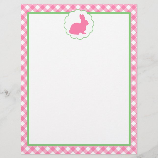 Papier Silhouette Lapin Rose (Devant)