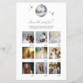 Papier Silver Disco Quel Âge A Été Elle Fête des mariées (Devant)