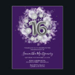 Papier Silver Foil Sweet 16 Ballons Budget Invitation<br><div class="desc">Faites savoir à vos amis de marquer leurs calendriers pour votre journée spéciale avec ces belles invitations bleu poussiéreux Sweet 16. Chaque invitation présente un design festif avec de beaux ballons, parfait pour mettre l'ambiance pour une journée de plaisir et de célébration. Que vous ayez l'intention d'organiser un gala de...</div>