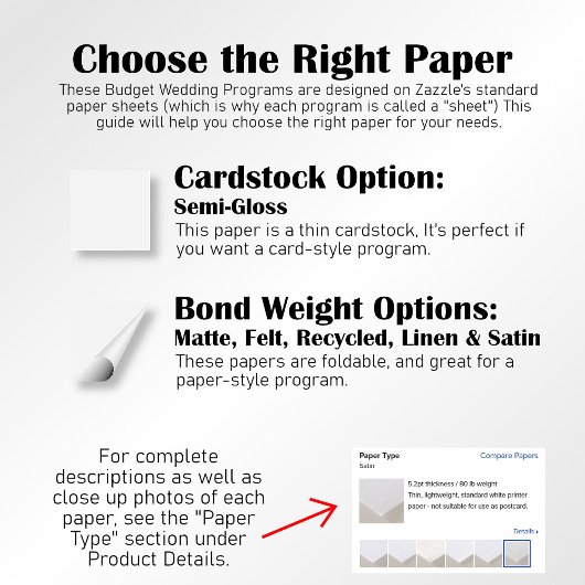 Papier Silver Frills Élégant Black Budget Wedding Program