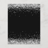 PAPIER | Silver Glitter-kerstfeestfeest Flyer (Achterkant)