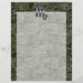 Papier Silver Scorpio Zodiac Sign Woodland Digital Camo (Devant)