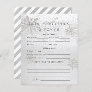 Papier Silver Snowflake Baby Prédictions et conseils