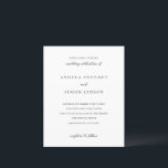 Papier Simon Simple Elegant Mariage Invitation<br><div class="desc">Elégante invitation de mariage avec un design simple avec vos détails dans les polices serif et script.</div>