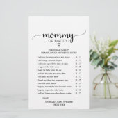 Papier Simple Black Calligraphy Momie ou papa jeu (Debout devant)