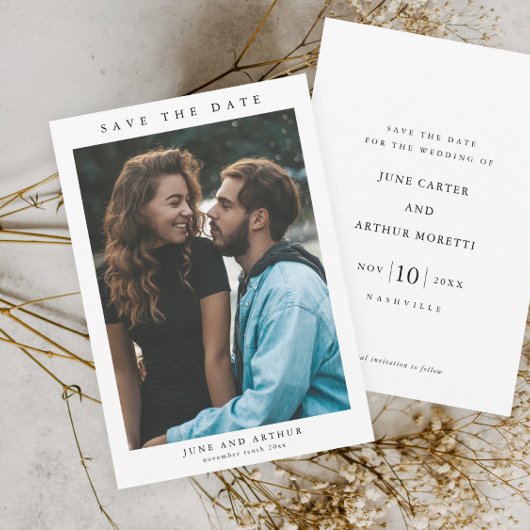 Papier Simple budget photo mariage Enregistrer la date